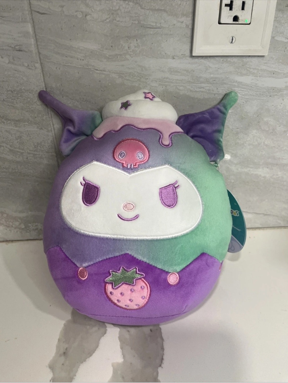 Squishmallows Kuromi Strawberry Sundae Hello Kitty Plush 8” NWT